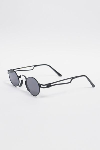 Zevahir Unisex Siyah Metal Çerçeve Tasarım Kol Minimal Güneş Gözlüğü
