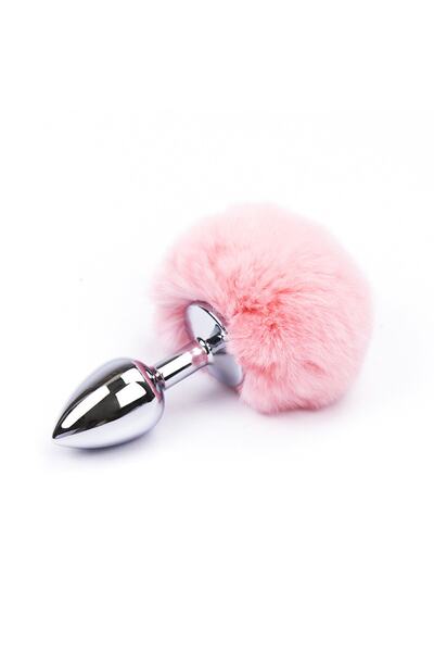 ARTHUR FLECK Pembe Ponpon Yumuşak Tüylü Gümüş Metal Fantezi Ürünü Plug Tıkaç