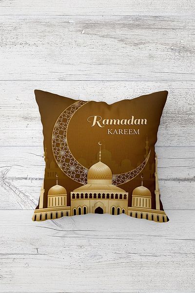 on the clouds Ramadan Kareem Lantern Κάλυμμα μαξιλαριού με κρυφό φερμουάρ διπλής όψης Κάλυμμα μαξιλαριού καθίσματος