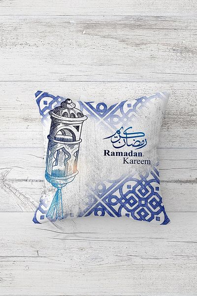 on the clouds Ramadan Kareem Lantern Κάλυμμα μαξιλαριού με κρυφό φερμουάρ διπλής όψης Κάλυμμα μαξιλαριού καθίσματος