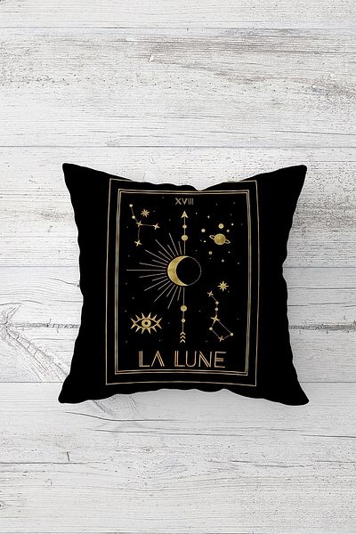 on the clouds Astrology Moon Planet Față de pernă cu fermoar ascuns imprimat pe o parte