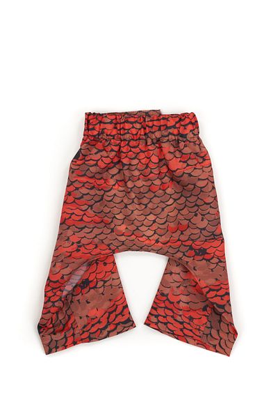 Bi Dolap Ponçik Shorts Swimsuit Red Soft Textured Fabric Cat Dog Outfit & Swimsuit