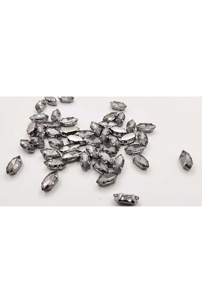yiğit aksesuar 7x15 (1.5cm) Cased Planted Glass Stone Black Case Gray Stone 50 Pieces