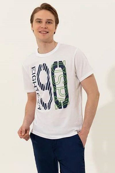U.S. Polo Assn. Omarı 1358326 G081gl011 - Ανδρικό λευκό μπλουζάκι