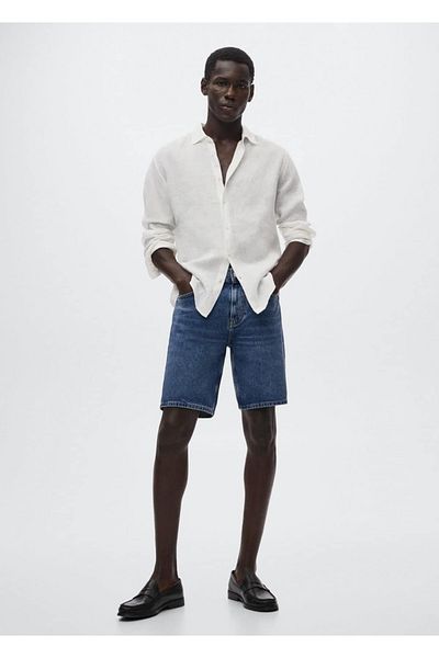 MANGO Man Džínové bermudy Regular Fit