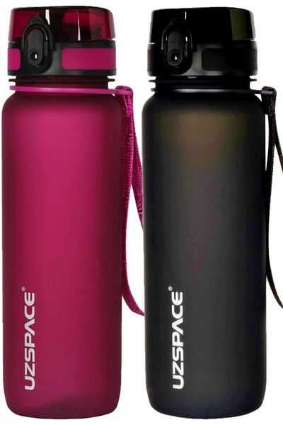 Uzspace 800Ml Tritan Water Bottle - 25 Cm, Set of 2, No Bpa Odor Leakage