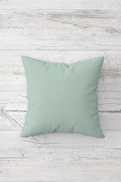 Pelangi غطاء وسادة بلون أخضر نعناعي عادي مطبوع على الوجهين مع سحاب مخفي وغطاء...