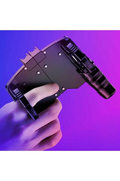 zore Pubg Mobile Trigger Gamepad Apparatus Compatible with All Phones Up to 6.5 Inches Gun Design