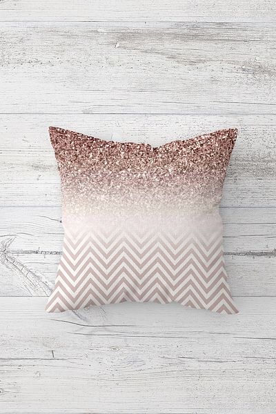 Pelangi Sequin Zigzag Double Sided Printed Hidden Zippered Pillowcase Throw Pillow Seat Pillowcase