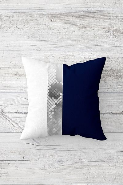Pelangi Sequin Stripe Pattern Color Blocked Double Sided Printed Hidden Zipper Throw Pillow Seat Pillow Cover
