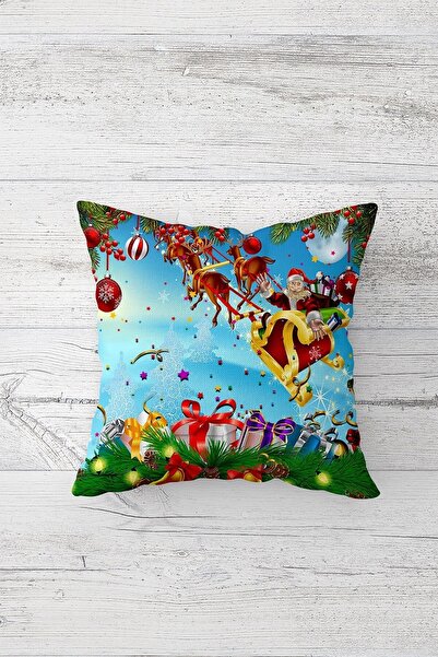Pelangi هدية عيد الميلاد سانتا كلوز مزدوجة الجوانب مطبوعة بسحاب مخفي وسادة رم...