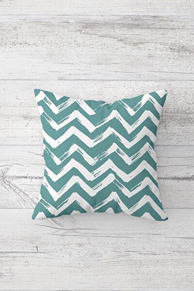 Pelangi غطاء وسادة بسحاب مخفي مطبوع على الوجهين بنمط متعرج بألوان مائية، غطاء...