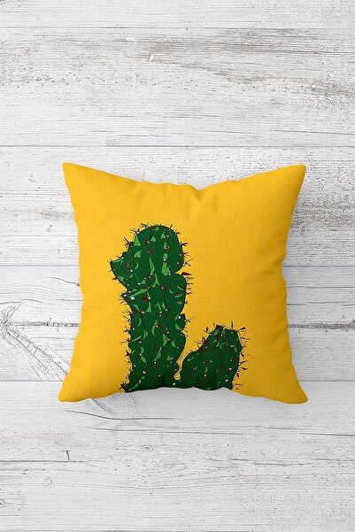 Pelangi البرتقال الطابق الصبار نمط الطباعة على الوجهين المخفية زيبر وسادة الق...