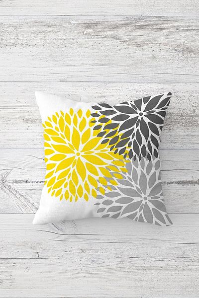 Pelangi Watercolor Flower Pattern Double Sided Printed Hidden Zippered Pillowcase Throw Pillow Seat Pillowcase
