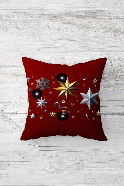 Pelangi New Year Star Pattern Double Sided Printed Hidden Zippered Pillowcase Throw Pillow Seat Pillowcase