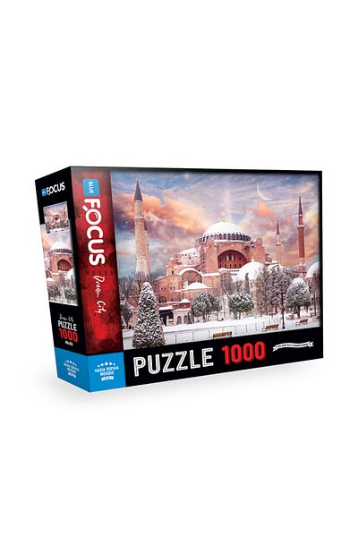 Blue Focus 1000 Piece Puzzle - Hagia Sophia Mosque - Hagia Sophia Mosque