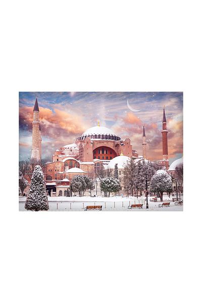 Blue Focus 1000 Piece Puzzle - Hagia Sophia Mosque - Hagia Sophia Mosque