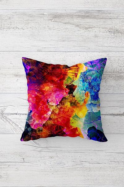 linazaitun One Side Printed Hidden Zipper Decorative Pillowcase Throw Pillow Case Seat Pillowcase