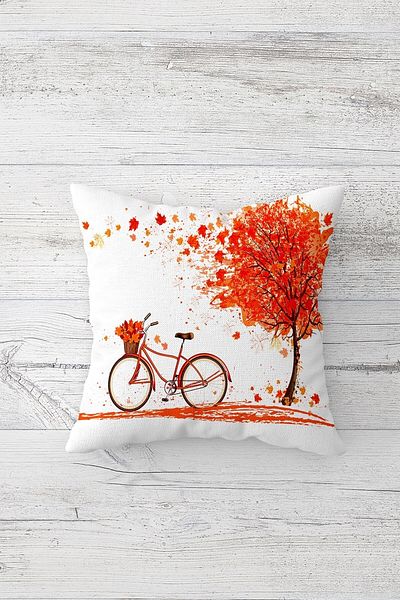 linazaitun One Side Printed Hidden Zipper Washable Stain Resistant Decorative Throw Pillow Cover Pillow Case