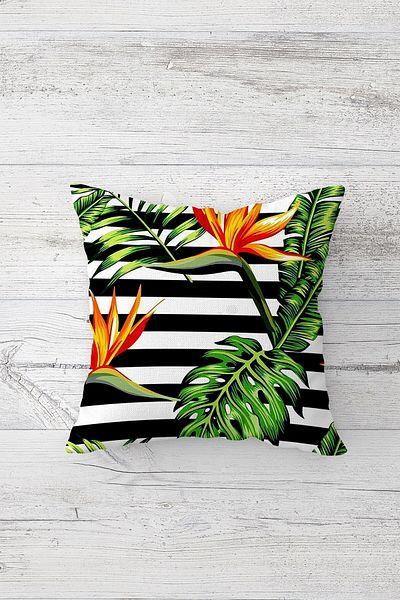 linazaitun One Side Printed Hidden Zipper Decorative Pillowcase Throw Pillow Case Seat Pillowcase