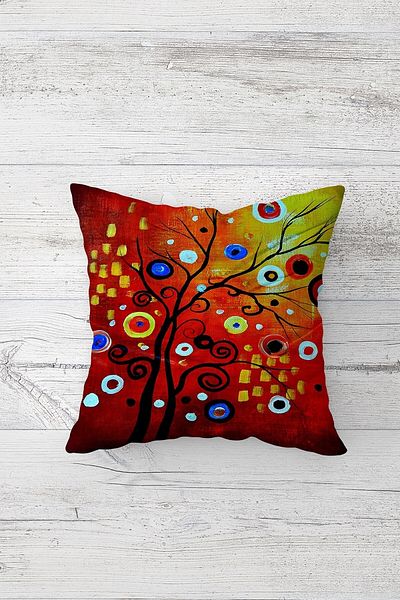 linazaitun One Side Printed Hidden Zipper Washable Stain Resistant Decorative Throw Pillow Cover Pillow Case