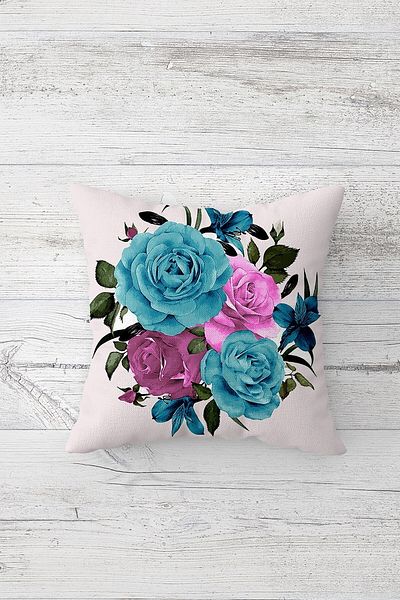 linazaitun One Side Printed Hidden Zipper Washable Stain Resistant Decorative Throw Pillow Cover Pillow Case