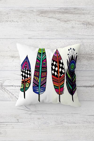linazaitun One Side Printed Hidden Zipper Decorative Pillowcase Throw Pillow Case Seat Pillowcase