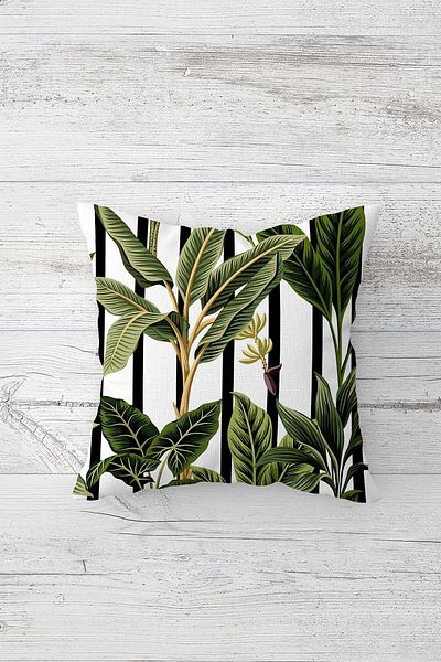 linazaitun One Side Printed Hidden Zipper Washable Stain Resistant Decorative Throw Pillow Cover Pillow Case