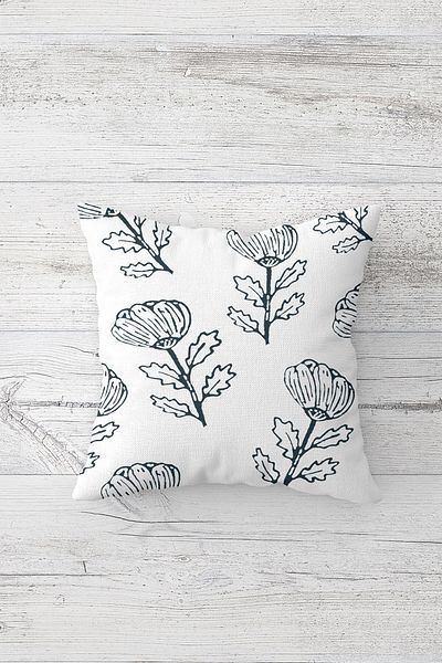 linazaitun One Side Printed Hidden Zipper Washable Stain Resistant Decorative Throw Pillow Cover Pillow Case