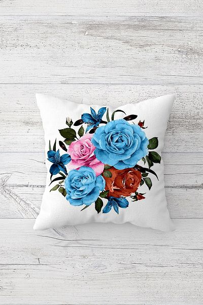 linazaitun One Side Printed Hidden Zipper Decorative Pillowcase Throw Pillow Case Seat Pillowcase