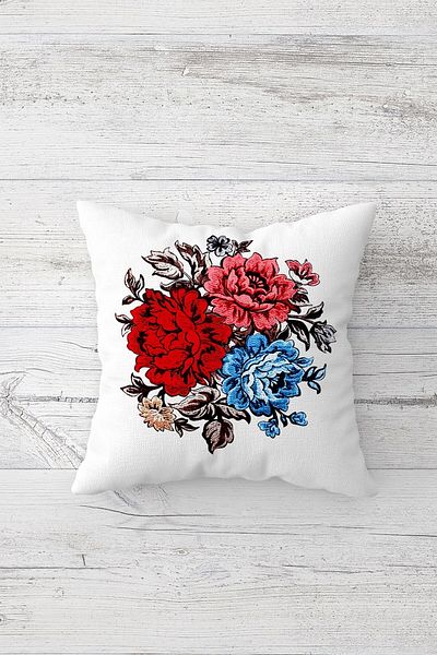 linazaitun One Side Printed Hidden Zipper Decorative Pillowcase Throw Pillow Case Seat Pillowcase