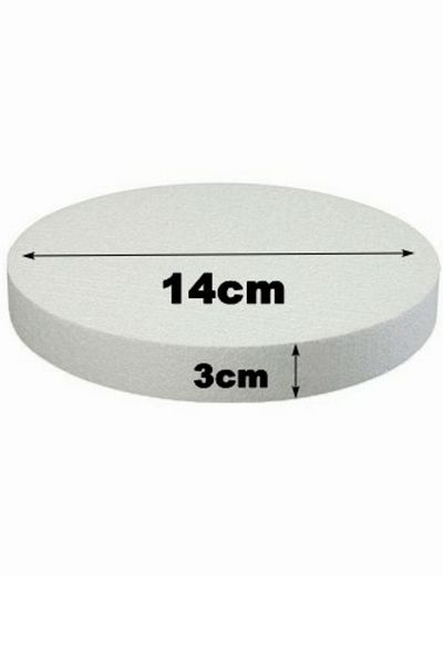 ELGALA Styrofoam Foam Cake Mat Round (14x3 Cm)
