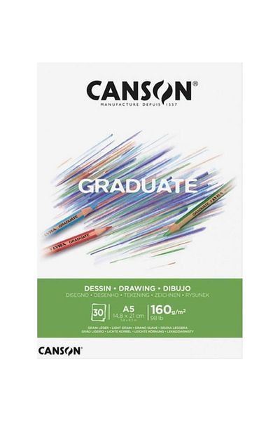 Canson Bloc Desen Graduate Dessin Alb 30 Sy A5 160 Gr