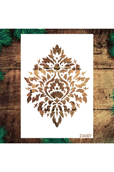 STENCİLTASARIM Stencil Tasarım Da007 Damask- Dekoratif Duvar, Fayans Ve Eşya ...