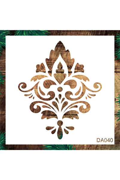 STENCİLTASARIM Stencil Tasarım Da040 Damask- Dekoratif Duvar, Fayans Ve Eşya ...