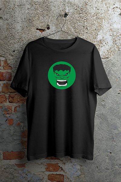 venüsdijital Μαύρο μπλουζάκι Unisex Hulk Design