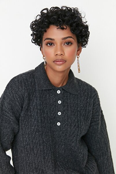 Trendyol Collection Pullover - Grau - Regular Fit
