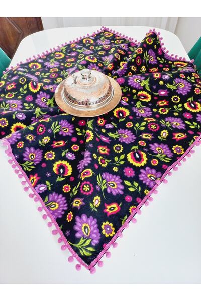 MONCHİCHİ Lila, Masa Örtüsü Pazen 90x90