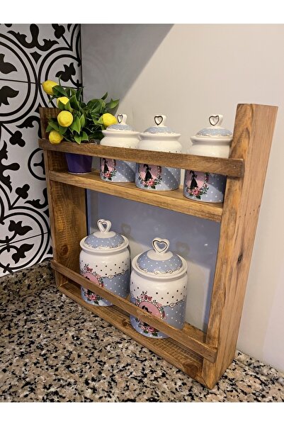 BİGWOODWORKERS Ahşap Tezgah Üstü Baharatlık