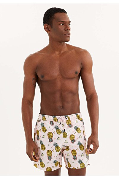 WESTMARK LONDON Salmon Patterned Men's Swimwear Shorts Pineapple