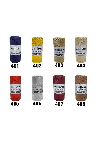vollen yarn Premium Polyester Macrame Rope 2mm, Macrame και Τσάντα Σχοινί, 200gr, 230m