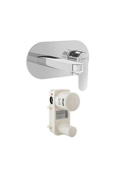 Artema Root Round A42721 Built-in Sink Faucet Set, Chrome