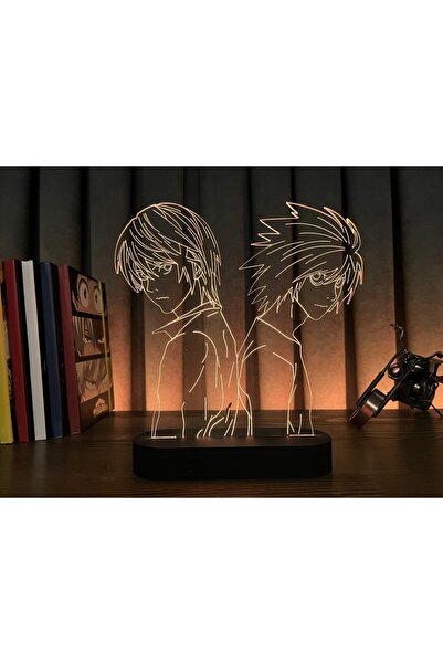 PETRADESIGN Death Note Light Yagami Ve L Lawliet Anime Masa Lambası