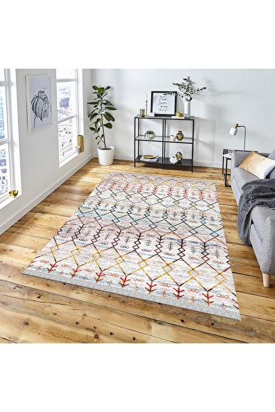 DECOSER HALI Kilim Yıkanabilir Etnik Desen Kaymaz Taban Salon Koridor Mutfak ...
