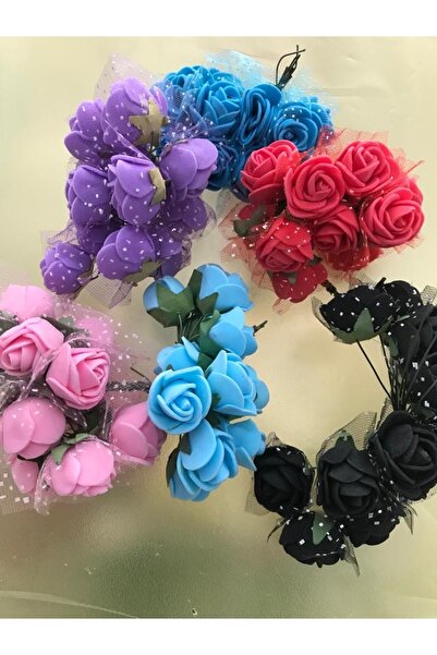 MASALSÜSEVİ Masal Gül Küçük Organizeli Parlak Buket 1 Adet 12 Küçük Gül