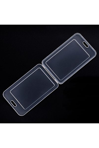 Bigpoint Double Sided Card Container Crystal Vertical Transparent 54x85mm 10 Pieces Bag