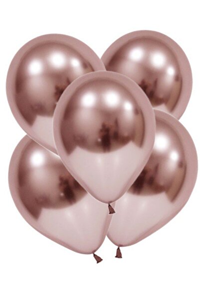 BalonEvi 12" Krom Balon Rose Gold 10'lu