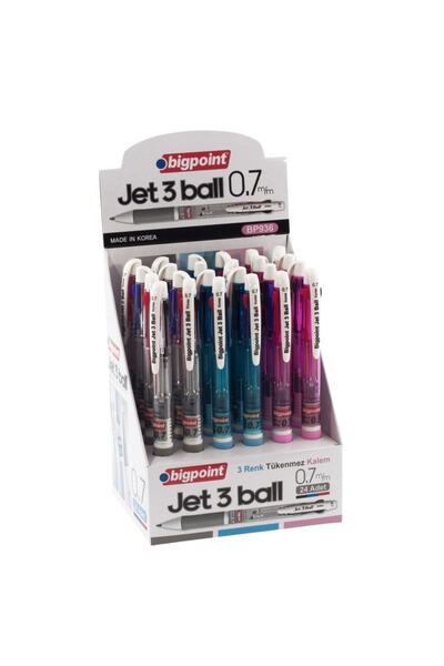 Bigpoint Automatic 3 Colors 0.7mm Ballpoint Pen Korea