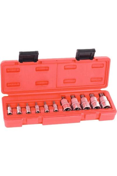 Rico 11 Piece 1/4 - 1/2 Torx Socket Set with 5 Corner Hole