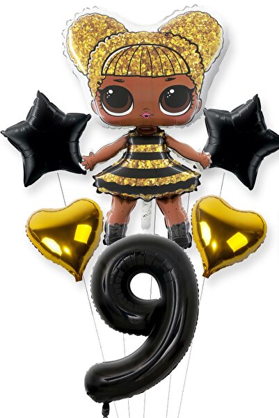 PARTİAVM Licensed Queen Bee Lol Baby Balloon Black Figure Balloon Set Lol Sur...